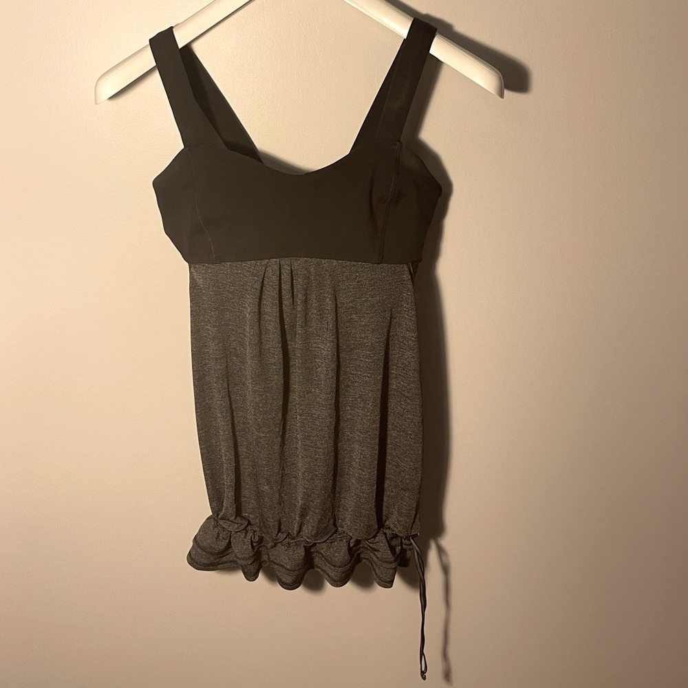 Black Lululemon Athletica New Tank With Sports Bra